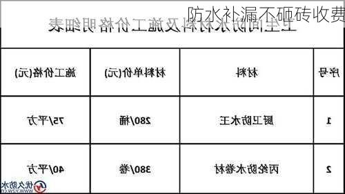 防水补漏不砸砖收费-第2张图片-七天装修网