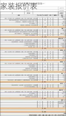 家装报价表-第2张图片-七天装修网