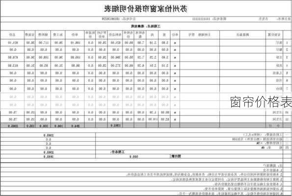 窗帘价格表-第3张图片-七天装修网