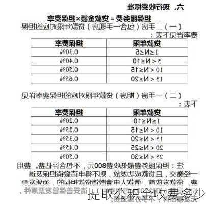 提取公积金收费多少