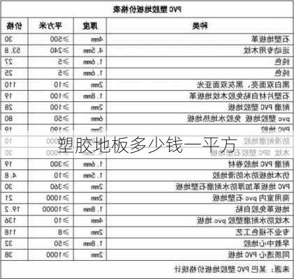 塑胶地板多少钱一平方-第1张图片-七天装修网